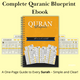 Complete Quran Blueprint E - BOOK (Surah by Surah) + Bonuses